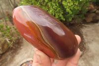 Polished Polychrome Jasper Standing Free Forms x 3 From Madagascar