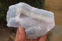 Natural Etched Blue Chalcedony Specimens x 2 From Nsanje, Malawi