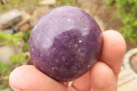 Polished Lepidolite Galet / Palm Stones x 24 From Madagascar