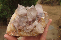 Natural Red Hematoid Quartz Clusters x 2 From Zimbabwe