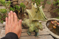 Polished Leopard Stone Welsh Dragon Carving x 1 From Zimbabwe