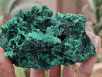 Natural Silky Malachite Specimens x 4 From Kasompe, Congo