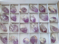 Natural Jacaranda Amethyst Single Crystals x 24 From Zambia