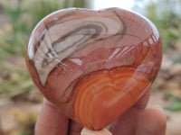 Polished Polychrome Jasper Hearts x 12 From Madagascar