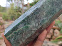 Polished Fuchsite Quartz Prisms x 3 From Madagascar