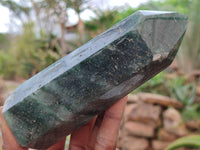 Polished Fuchsite Quartz Prisms x 3 From Madagascar