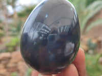 Polished Black Basalt Eggs x 6 From Madagascar