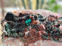 Natural Libethenite Crystals On Dolomite Matrix Specimens x 4 From Shituru, Congo