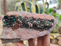 Natural Libethenite Crystals On Dolomite Matrix Specimens x 4 From Shituru, Congo