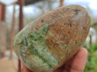 Polished Chrysoprase Standing Free Forms x 6 From Madagascar