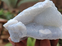 Natural Etched Blue Chalcedony Specimens x 3 From Malawi