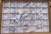 Natural Etched Blue Chalcedony Specimens x 35 From Malawi