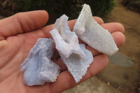 Natural Etched Blue Chalcedony Specimens x 35 From Malawi