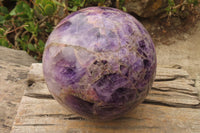 Polished XL Chevron Dream Amethyst Sphere x 1 From Zambia