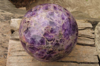 Polished XL Chevron Dream Amethyst Sphere x 1 From Zambia