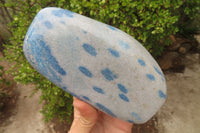 Polished XL Blue Spinel Quartz Standing Free Form x 1 From Madagascar