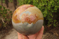 Polished Polychrome Jasper Spheres x 2 From Madagascar