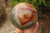 Polished Polychrome Jasper Spheres x 2 From Madagascar