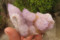 Natural Ametrine Spirit Quartz Clusters x 3 From Boekenhouthoek, South Africa