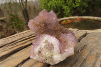 Natural Ametrine Spirit Quartz Clusters x 3 From Boekenhouthoek, South Africa