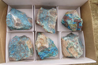 Natural Rough Shattuckite Cobbed Specimens x 6 From Kaokoveld, Namibia