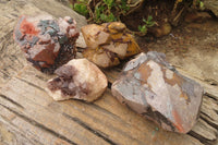 Natural Goethite Coated Blacknite Quartz Crystals x 4 From Madagascar