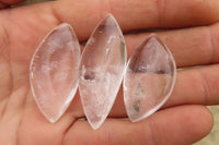 Polished Clear Quartz "Angel Tears" Pendant Pieces x 20 From Madagascar