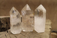 Polished Clear Quartz Crystal Points x 12 From Madagascar