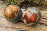 Polished Polychrome Jasper Spheres x 6 From Madagascar