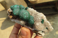 Natural Ball Malachite On Quartz Matrix Specimens x 4 From Kambove, Congo