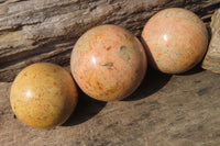 Polished Runestone Feldspar Spheres x 3 From Zimbabwe