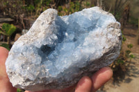 Natural Blue Celestite Specimens x 3 From Sakoany, Madagascar