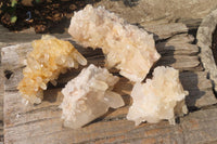 Natural Clear Quartz Clusters x 4 From Madagascar