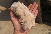 Natural Clear Quartz Clusters x 4 From Madagascar