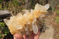 Natural Clear Quartz Clusters x 4 From Madagascar