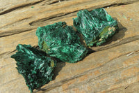 Natural Silky Malachite Specimens x 12 From Kasompe, Congo