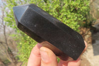 Polished Black Basalt Point-Prisms x 12 From Antsirabe, Madagascar