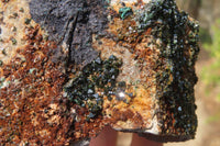 Natural Libethenite Crystals On Dolomite Matrix Specimens x 5 From Shituru, Congo