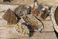 Natural Libethenite Crystals On Dolomite Matrix Specimens x 5 From Shituru, Congo