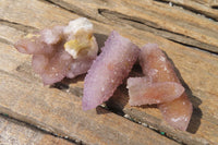 Natural Ametrine Spirit Quartz Clusters x 12 From Boekenhouthoek, South Africa