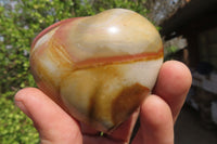 Polished Polychrome Jasper Hearts x 6 From Madagascar