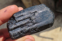 Natural Alluvial Schorl Black Tourmaline Crystals x 12 From Zimbabwe