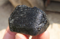 Natural Alluvial Schorl Black Tourmaline Crystals x 12 From Zimbabwe