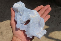 Natural Etched Blue Chalcedony Specimens x 2 From Nsanje, Malawi