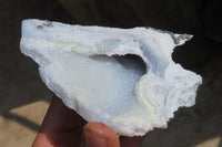 Natural Etched Blue Chalcedony Specimens x 2 From Nsanje, Malawi