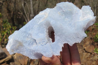 Natural Etched Blue Chalcedony Specimens x 2 From Nsanje, Malawi