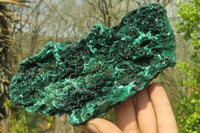 Natural Silky Malachite Specimens x 3 From Kasompe, Congo