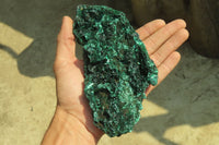 Natural Silky Malachite Specimens x 3 From Kasompe, Congo