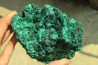 Natural Silky Malachite Specimens x 3 From Kasompe, Congo