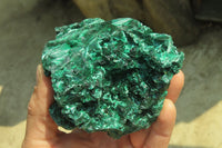 Natural Silky Malachite Specimens x 3 From Kasompe, Congo